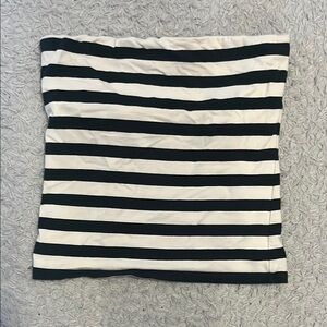 Banana Republic Black and White Striped Crop Top